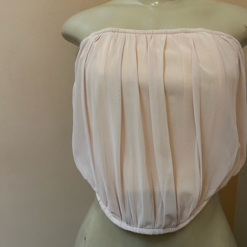 Elegant Strapless Pleated Top